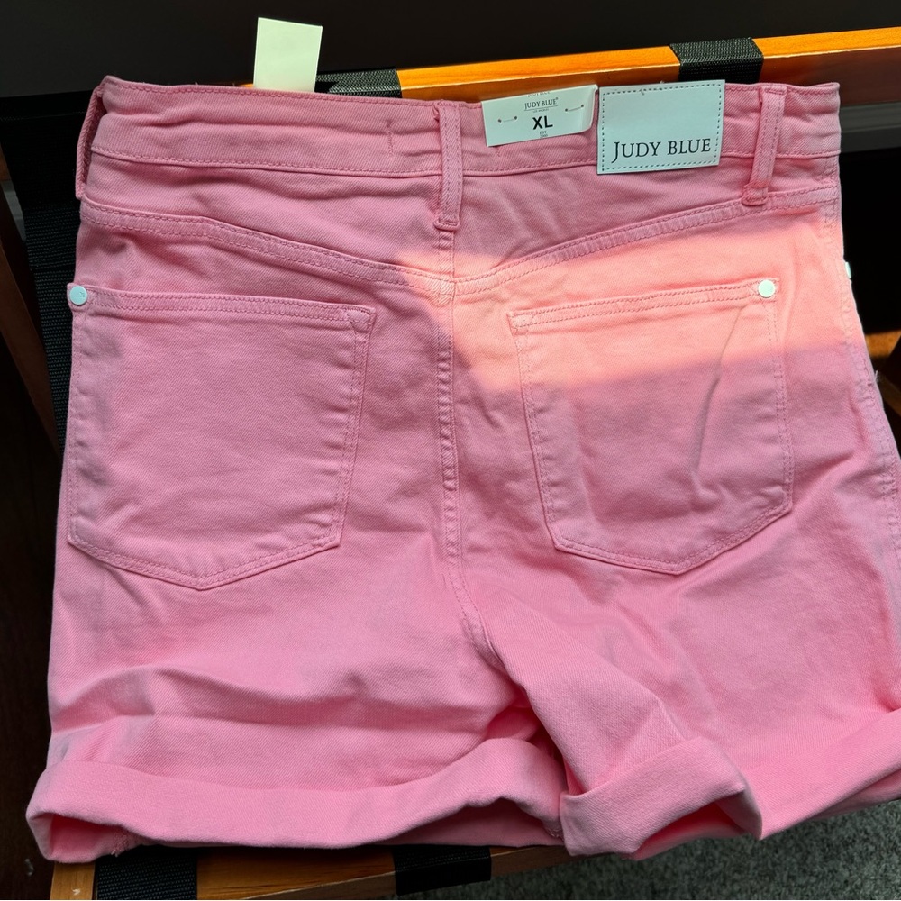 Judy Blue Women's Bubblegum Pink Jean Shorts - Picture 2 of 3